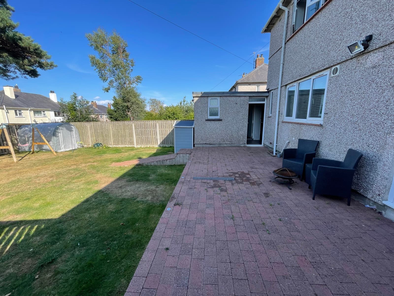 Paved patio