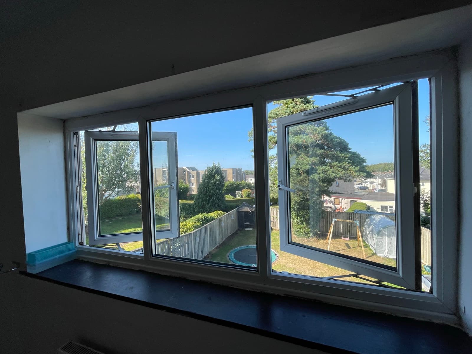 View over the rear garden from bedroom 2
